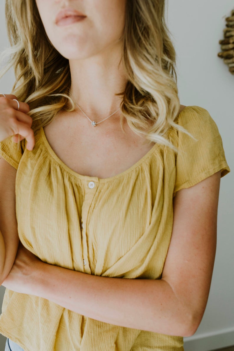Genuine White Topaz, Blush Moonstone, or Iolite Blue Gemstone Necklace - Image 3