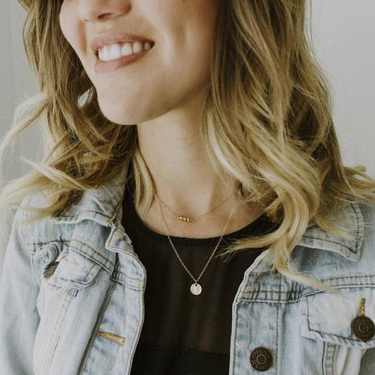 Semicolon 9mm Disc Necklace - Image 2