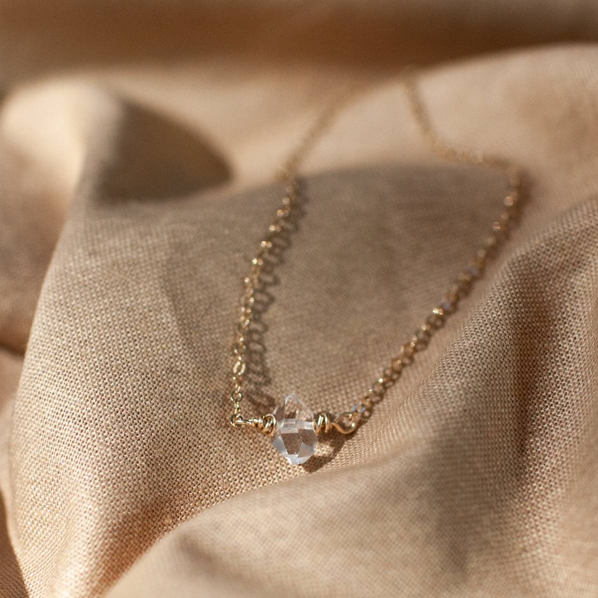 Herkimer Diamond Gemstone Necklace - Image 2