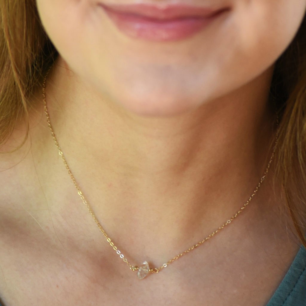 Herkimer Diamond Gemstone Necklace - Image 3