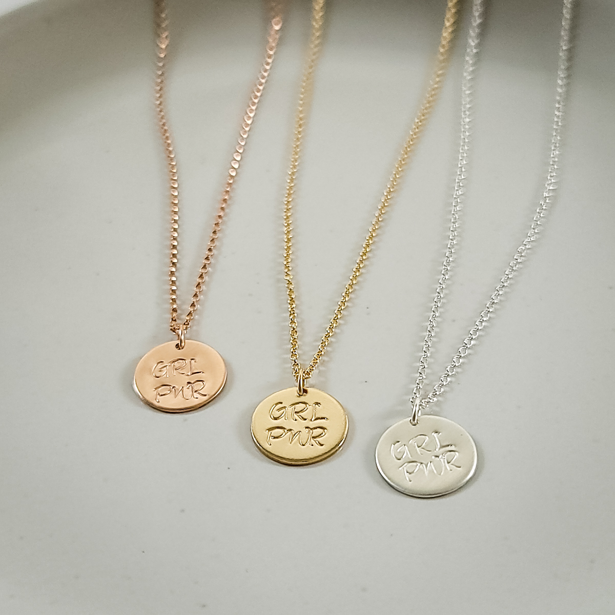 GRL PWR 1/2" Disc Necklace - Image 5