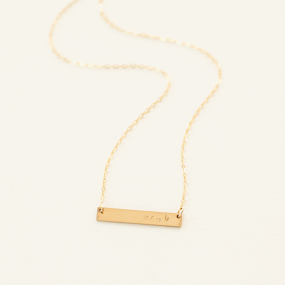 Anniversary Relationship Bar Necklace