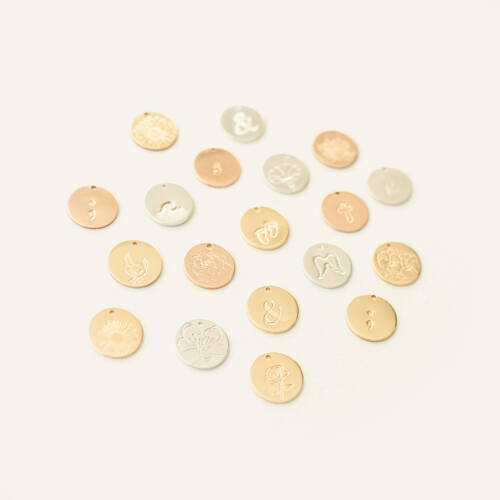 Add a 9mm Disc - Choose from over 40 Stamps and Initials Including Birth Month Flowers