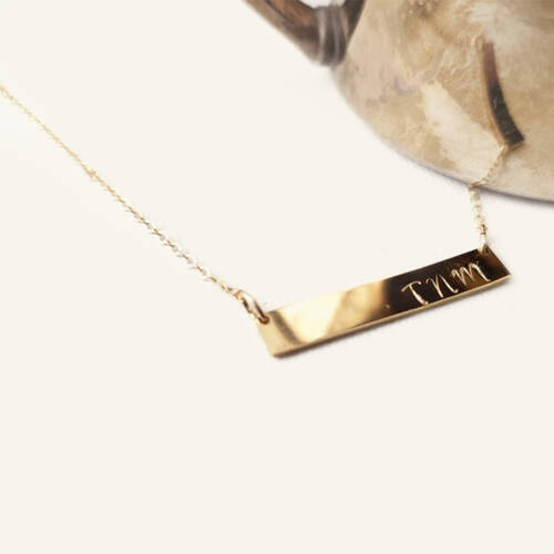 Missionary Bar Initials Necklace