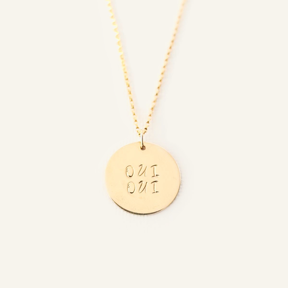 Oui Oui 19mm Disc Necklace