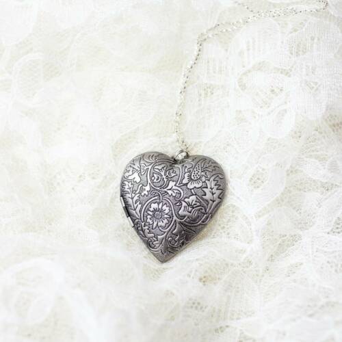 Large Silver Heart Locket