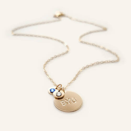 College or School Disc Necklace