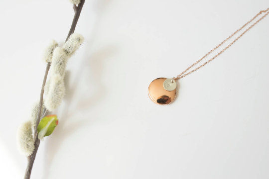 Little Circle Locket with Initial - Image 14