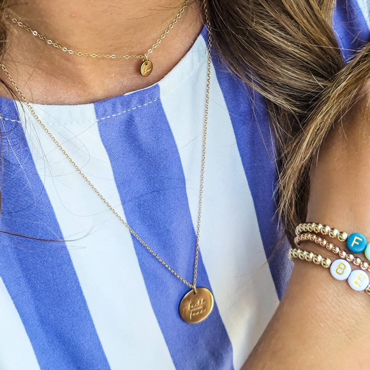 Faith Over Fear 5/8 inch (16mm) Disc Necklace - The Still Collection - Image 4