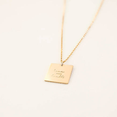 Hope Over Doubt 16mm Square Necklace - The Still Collection