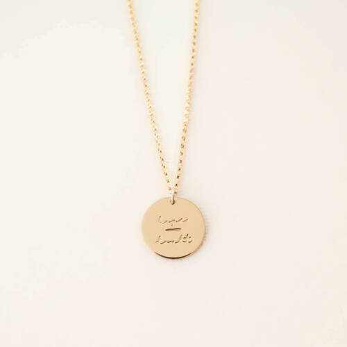 Hope over Doubt 5/8 inch (16mm) Disc Necklace - The Still Collection