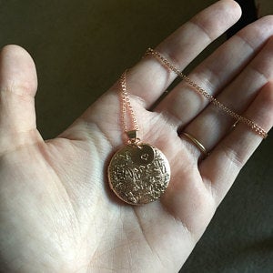 Floral Locket with Inital Heart or Disc photo review