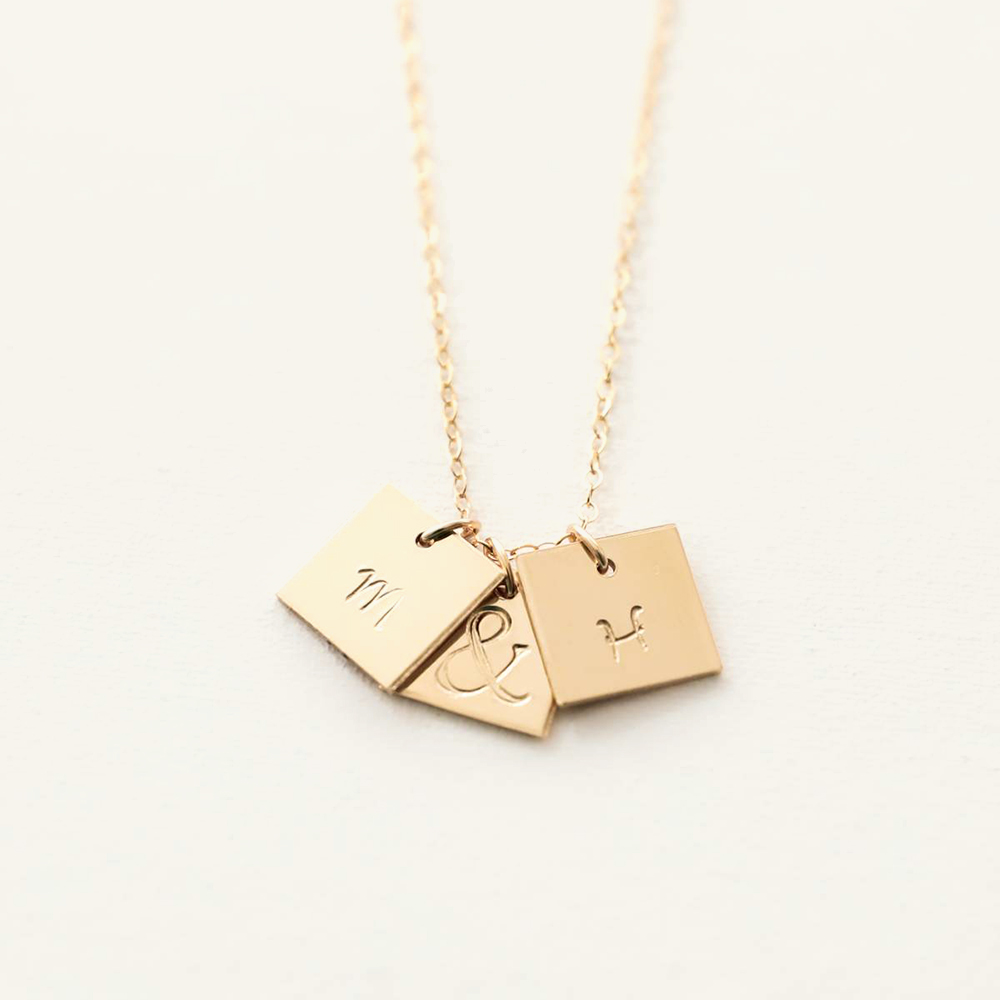10mm Squares Couples Relationship Necklace
