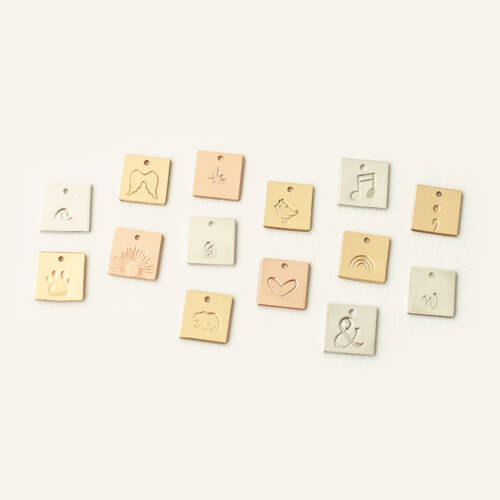 Add a 10mm Square - Choose from over 40 Stamps and Initials