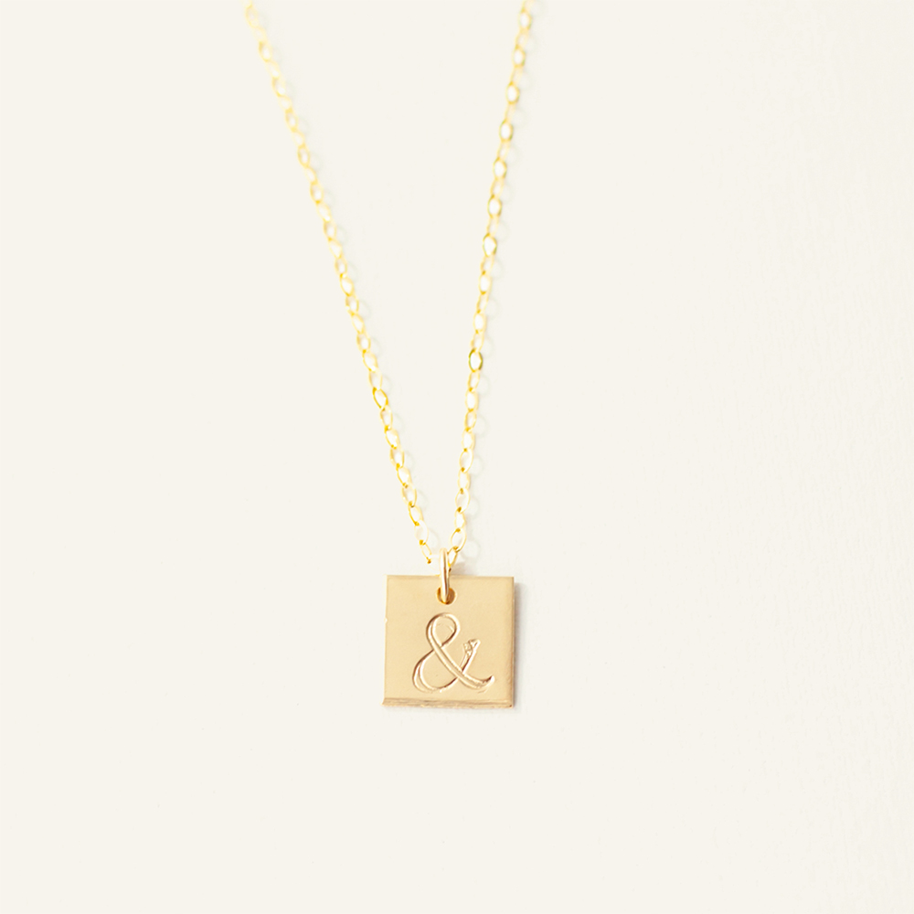 Ampersand 3/8" Square Mental Health Awareness Necklace