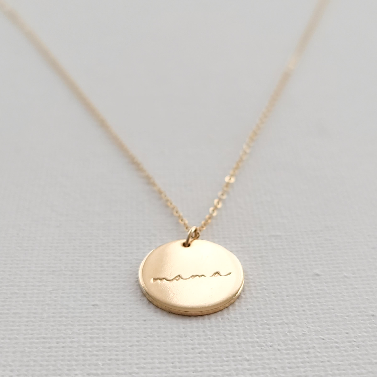 Cursive Mama 5/8" Disc Necklace - Image 5