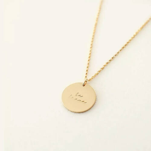 Be Brave 5/8 inch Disc Necklace - The Still Collection