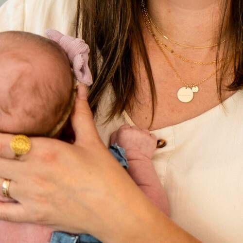 Dainty Lace Long and Short Dapped Chain in Gold and Sterling Silver