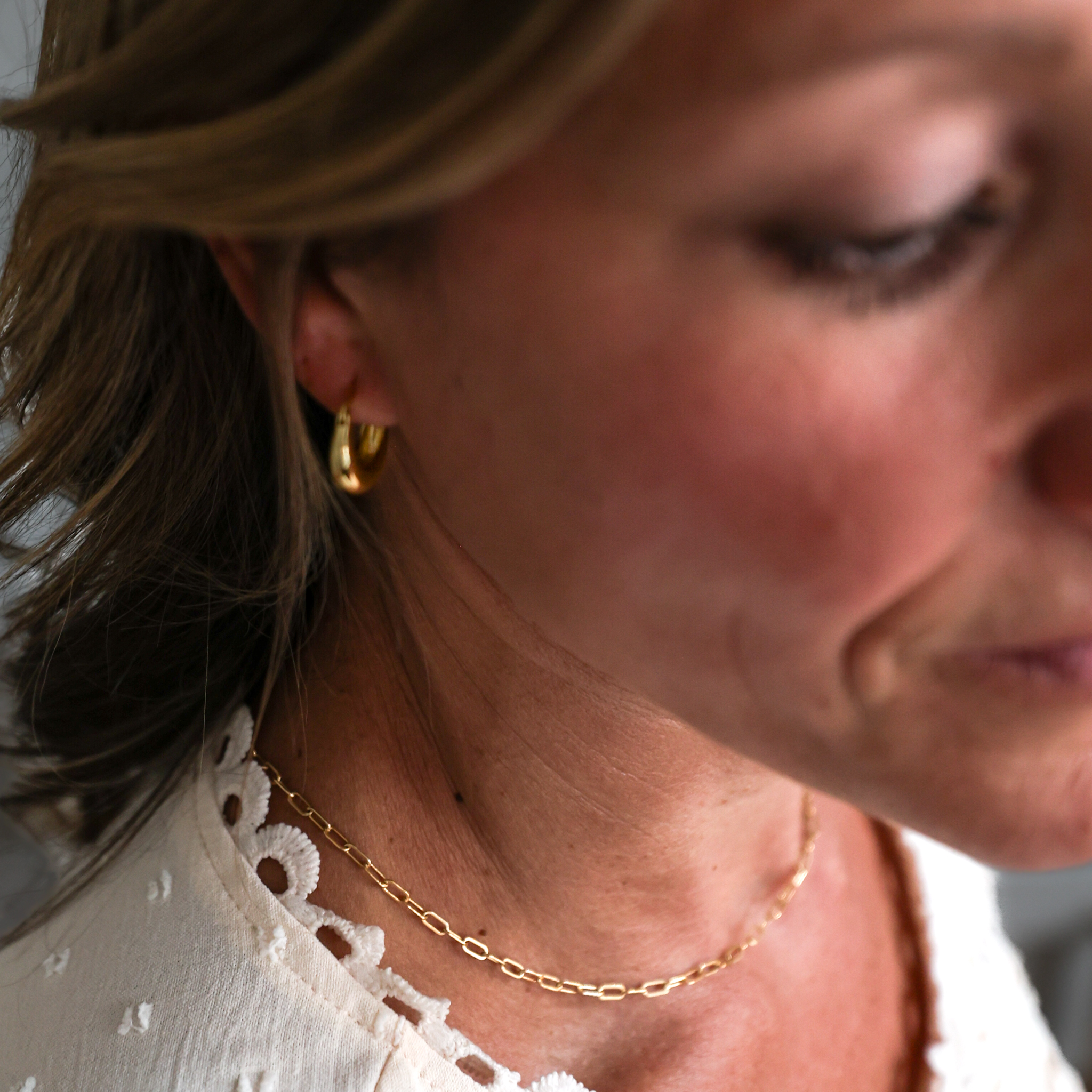 Dainty Paperclip Choker Necklace - Image 3