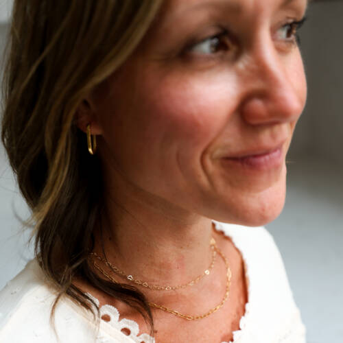 Dainty Paperclip Choker Necklace