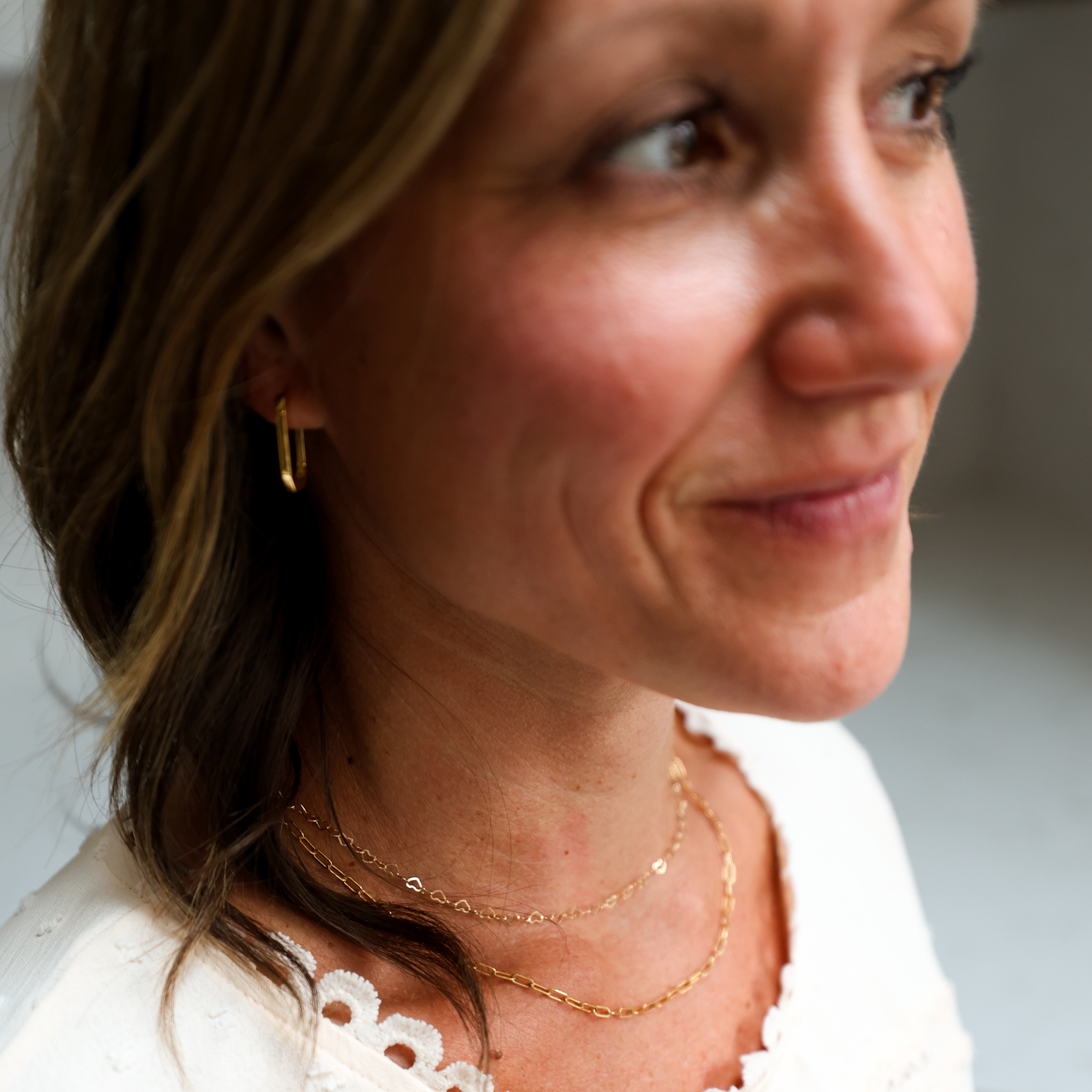 Dainty Paperclip Choker Necklace - Image 2