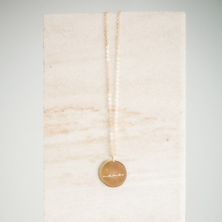 Cursive Mama 5/8" Disc Necklace - Image 6