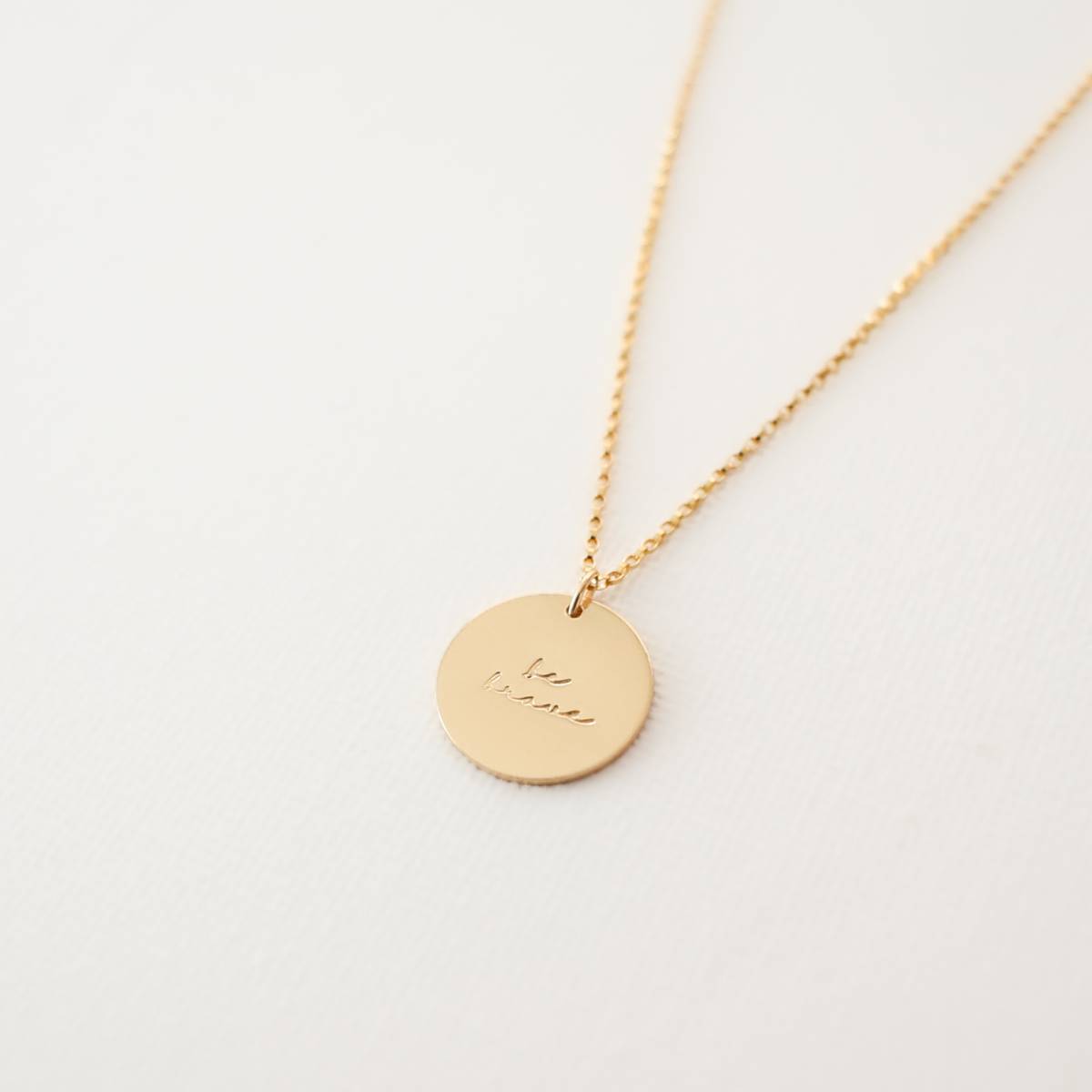 Be Brave 13mm Disc Necklace - The Still Collection (Copy) - Image 5