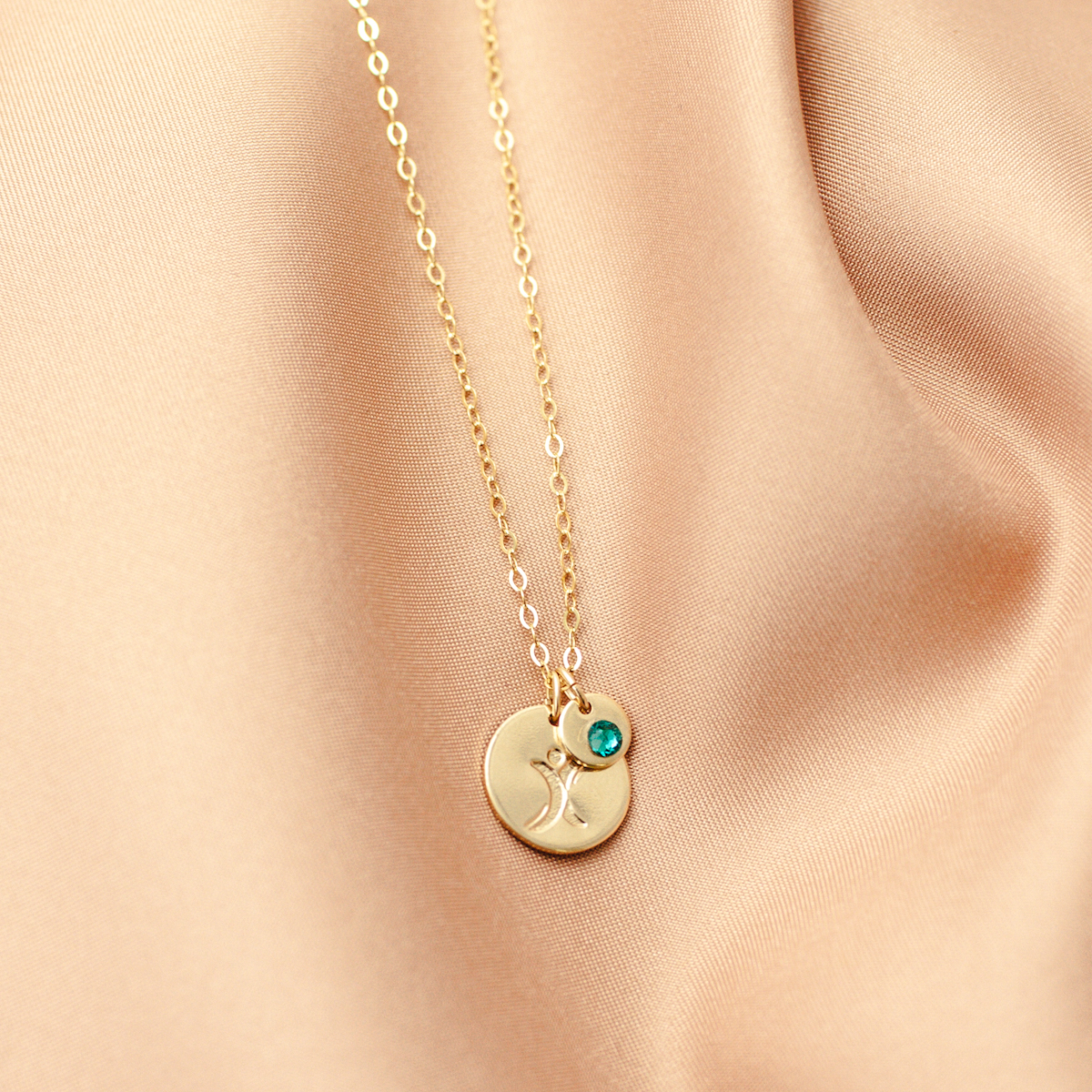 Tourette Syndrome Awareness and Swarovski Crystal Disc Necklace - Image 5