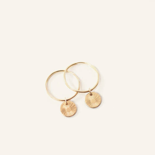 Sunburst Hoop Earrings