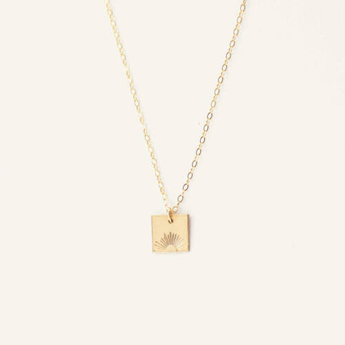 Sunrise/Sunset Square Necklace - 10mm Square