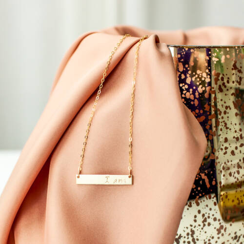 I am Bar Affirmation Necklace