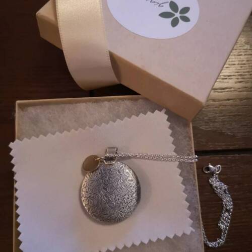 Floral Locket with Inital Heart or Disc photo review