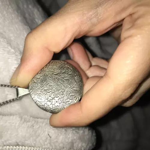 Floral Locket with Inital Heart or Disc photo review