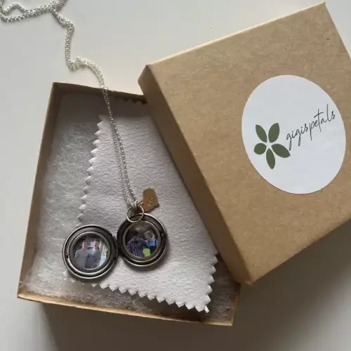 Floral Locket with Inital Heart or Disc photo review