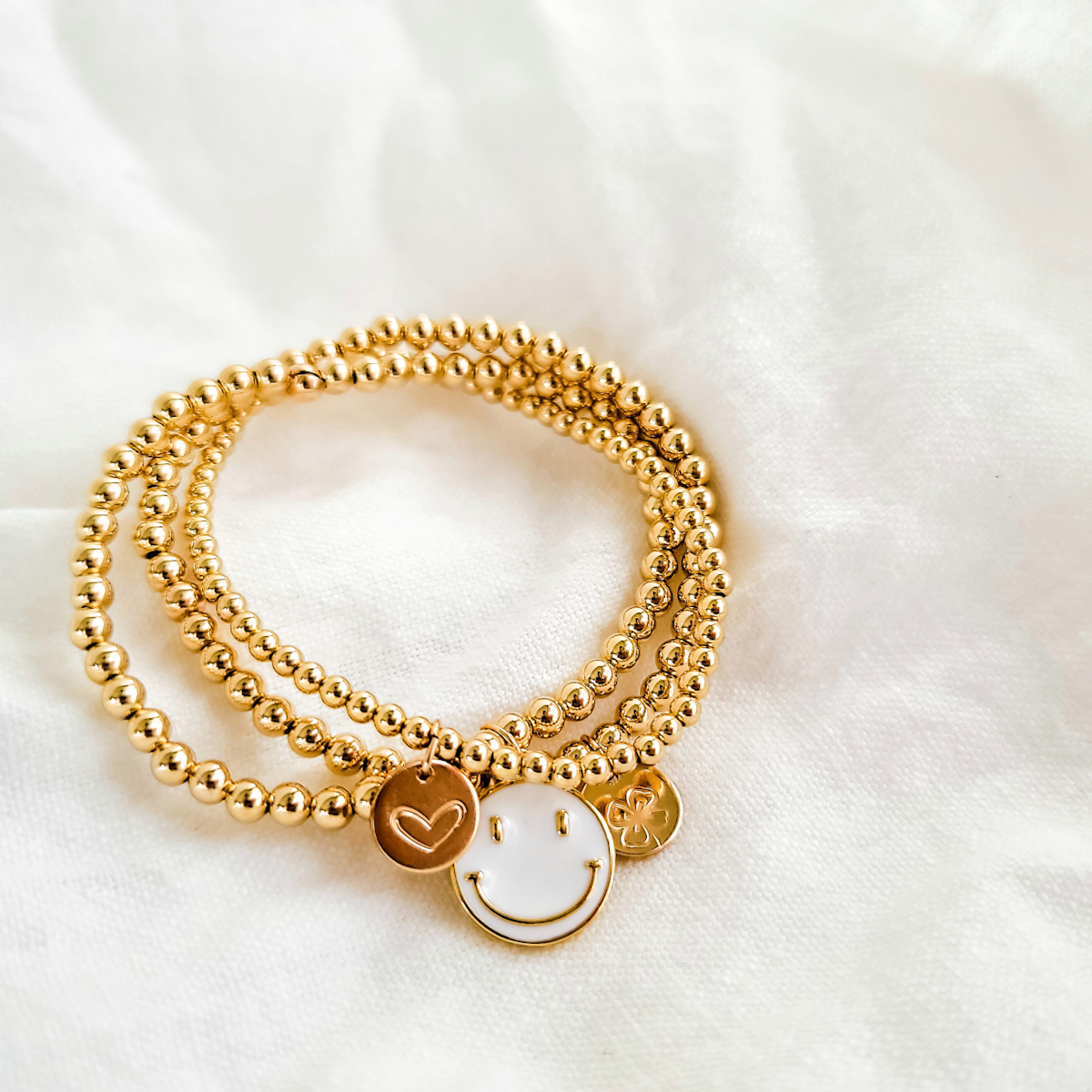 3mm and 4mm Beaded Bracelet in Gold Filled, Rose Gold Filled and Sterling Silver - Image 4