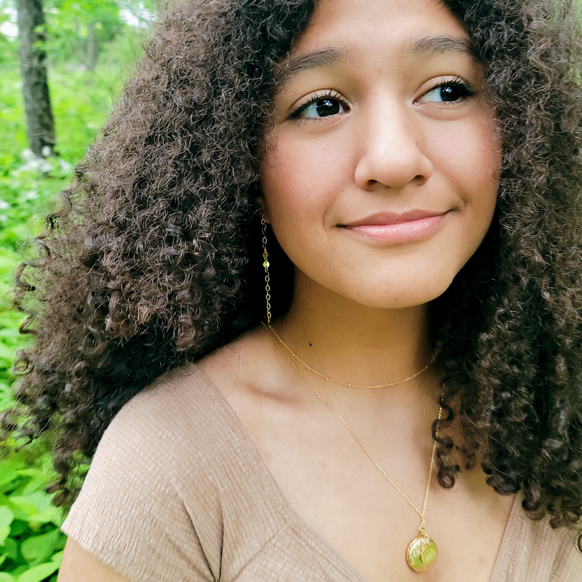 Dainty Floral Locket with Birth Flower on Satellite Chain - Image 5