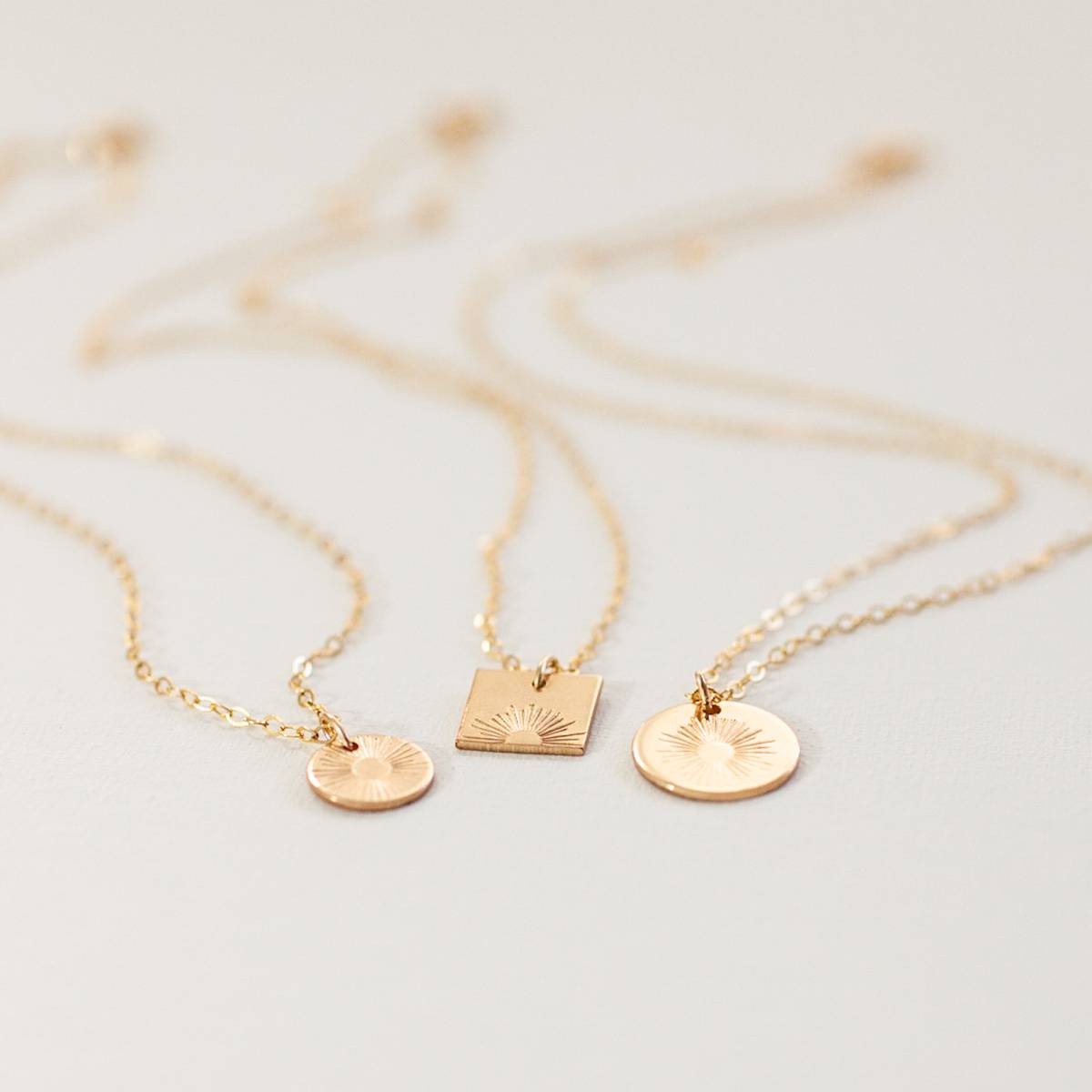 Sunburst Disc Necklace - 9mm (1/3) Disc (Copy) - Image 7