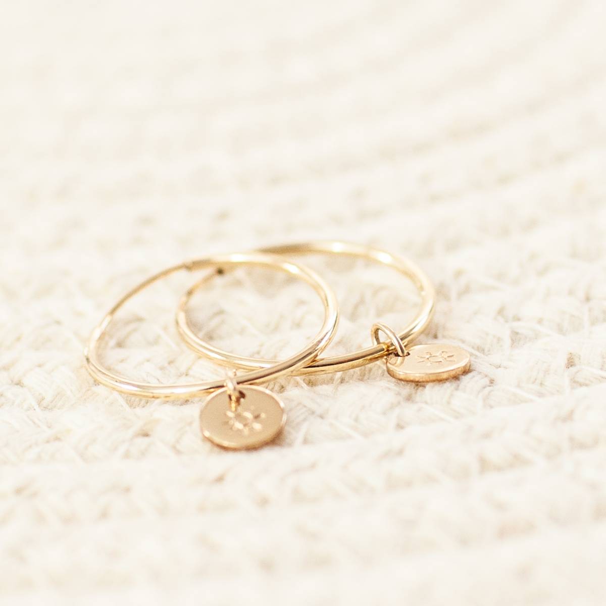 You are My Sunshine Hoop Earrings - Image 3