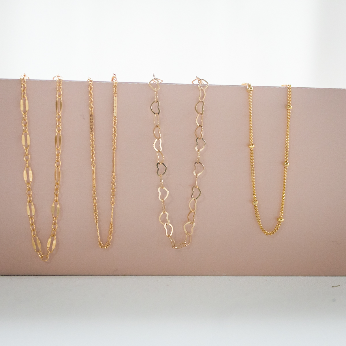 Satellite Curb and Bar Chain in Gold Filled and Sterling Silver - Image 2