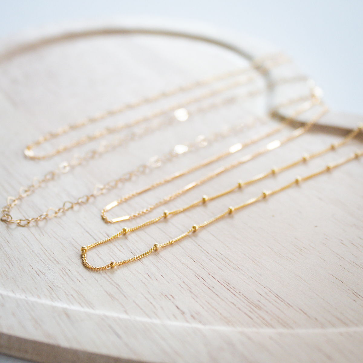 Satellite Curb and Bar Chain in Gold Filled and Sterling Silver - Image 7