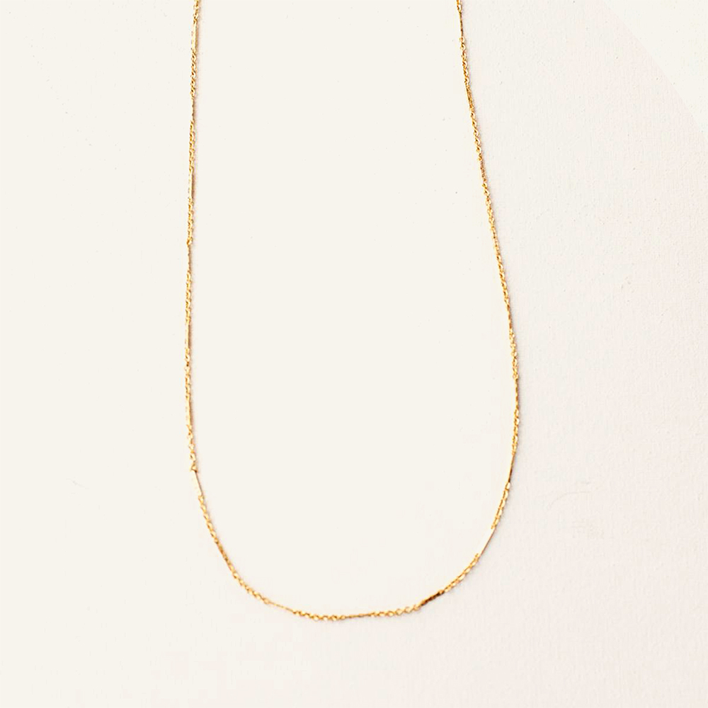 Satellite Curb and Bar Chain in Gold Filled and Sterling Silver