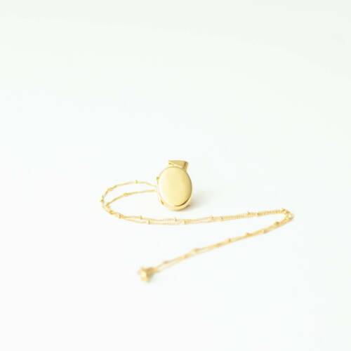 Sterling Silver or Gold Filled Oval Photo Locket on Satellite Chain - We can Add Photos