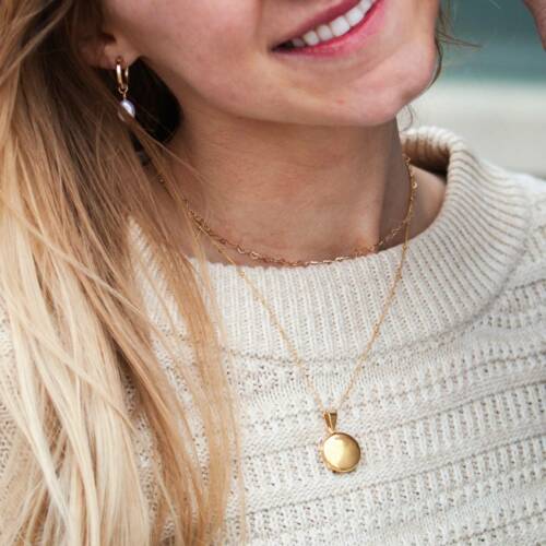 Little Round Sterling Silver or Gold Filled Locket