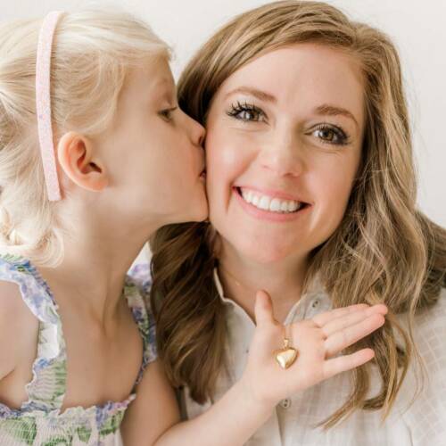 Medium Simple Heart Locket Necklace on Satellite Chain