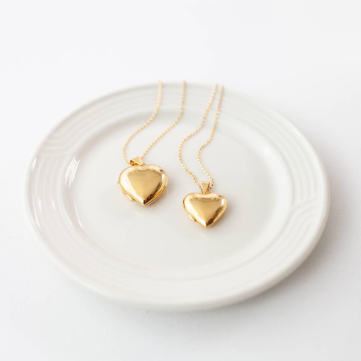 Medium Simple Heart Locket Necklace - Image 6