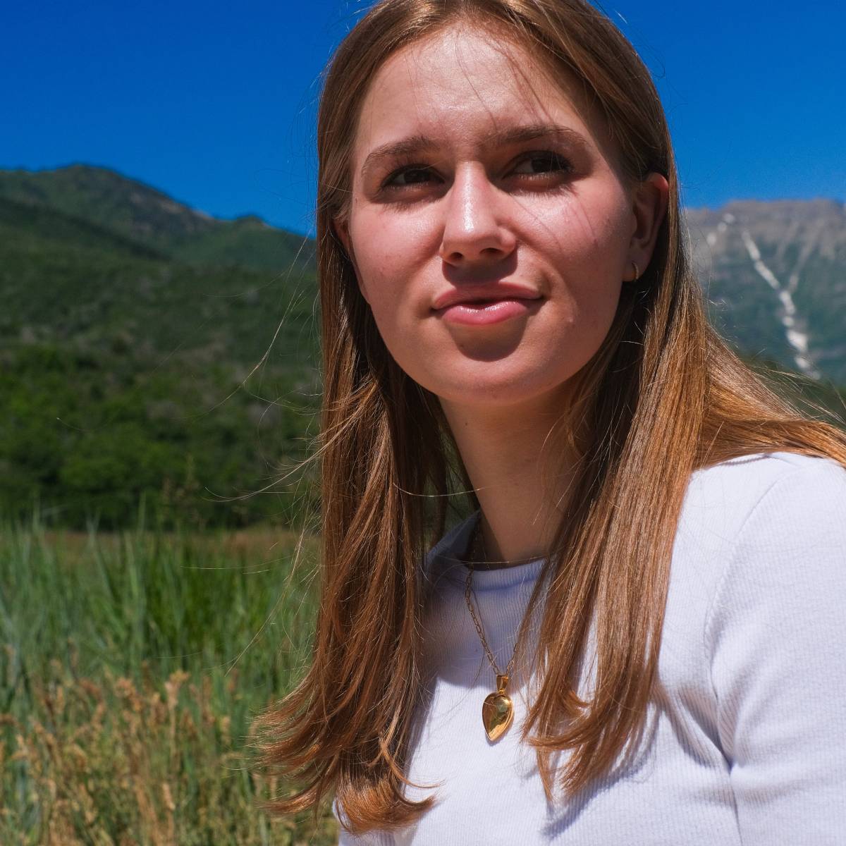 Big Simple Heart Locket Necklace on Paperclip Chain - Image 7