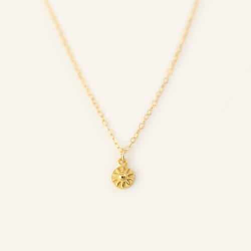 Tiny Sunburst Charm Necklace