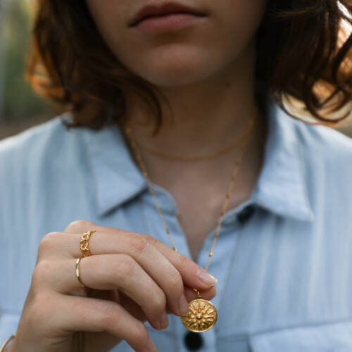 sunburst worry necklace