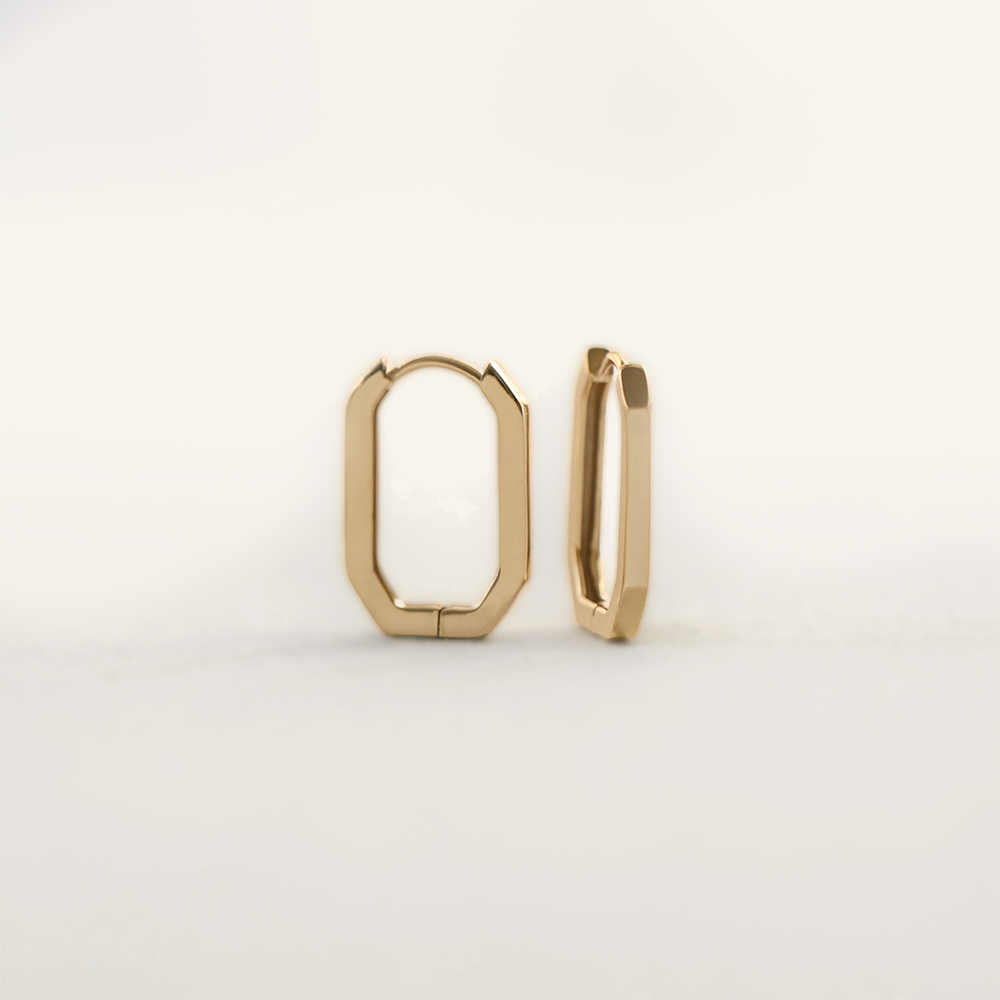 Modern Lines Hoop Earrings