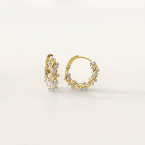 Pearly Girly Hoop Earrings